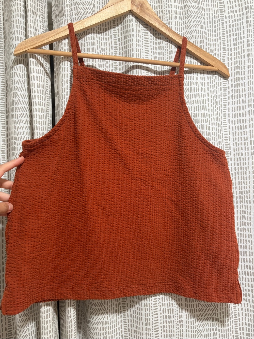 Madewell Women's Rust Sleeveless Textured Tank Top